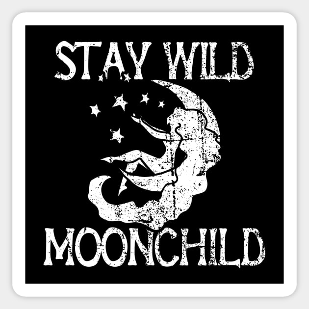 Vintage stay wild moon child Sticker by bubbsnugg